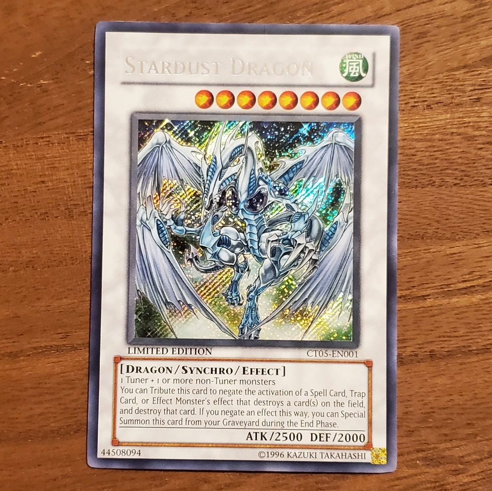 Yu-Gi-Oh Secret Rare Stardust Dragon Trading Card